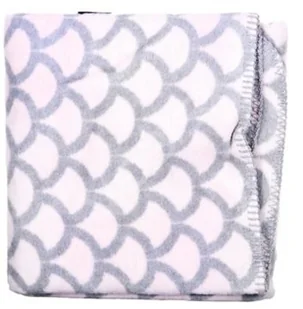 Womar Kocyk dla niemowląt, 75x100 bawełna 100% - Półkola różowe z szarym - Koce i narzuty dla dzieci - miniaturka - grafika 2