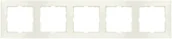 Klawisze i ramki - Berker Kwadrat kremowy ramka 5 B_5310158982 - miniaturka - grafika 1