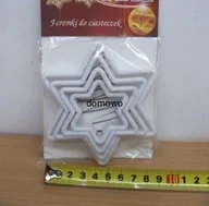 Formy do ciast - PLASTIKOWE FOREMKI GWIAZDKI DO CIASTEK CIASTA-4szt - miniaturka - grafika 1