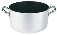 Rondle - Pentole Agnelli pentole agnelli Platinum duszonych garnków wykonana z aluminium, z 2 uchwytami ze stali nierdzewnej, srebrny, 24 litrów ALSA104S24 - miniaturka - grafika 1