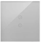 Wyłączniki światła i elektryczne - Simon Panel dotykowy Simon 54 Touch DSTR13/71 1 moduł 2 pola dotykowe pionowe srebrna mgła DSTR13/71 - miniaturka - grafika 1