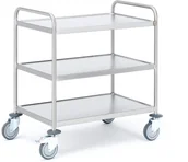 Inne urządzenia handlowo-usługowe - AJ Wózek ze stali nierdzewnej z 3 półkami 23269 - miniaturka - grafika 1