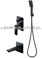 Zestawy prysznicowe - Omnires Parma system wannowy podtynkowy czarny SYSPMW01BL SYSPMW01BL - miniaturka - grafika 1