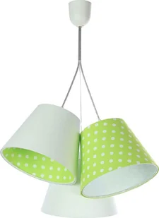 Biało-zielona lampa wisząca w groszki dla dzieci R8-T15 - Lampy sufitowe Biało-zielona lampa wisząca w groszki dla dzieci R8-T15 - Lampy sufitowe - miniaturka - grafika 1
