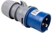 Kostki, złączki, wtyczki - PCE Polska sp. z o.o. Wtyczka przenośna 16A 3P 230V niebieska IP44 TURBO SHARK 013-6TT - miniaturka - grafika 1