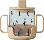 Kubki dla dzieci - Design Letters Kubek dziecięcy Grow beżowy z tritanu i szkła 3 el. 20103008BEIGE - miniaturka - grafika 1