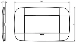 Vimar 4M biały 19654.74 - Klawisze i ramki - miniaturka - grafika 3