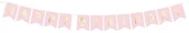 Dekoracje sali - Party Deco Baner różowy z napisem Happy Birthday - 175 cm - 1 szt. GRL57-081J - miniaturka - grafika 1