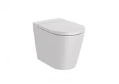 Miski WC - Roca A347526630 INSPIRA ROUND Miska wc stojąca Rimless BTW 560x370 PERŁA - miniaturka - grafika 1