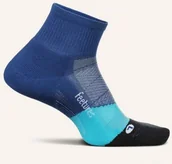 Skarpetki sportowe męskie - FEETURES FEETURES Skarpetki do biegania krótkie ELITE LIGHT CUSHION QUARTER niebieskie - miniaturka - grafika 1