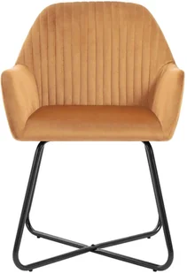 vidaXL Krzesła do jadalni, 2 szt., brązowe, aksamit - Krzesła - miniaturka - grafika 4