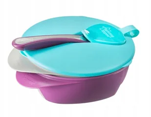 Tommee Tippee Miseczki z przykrywką i łyżeczką 2 szt Chłopiec - Zestawy naczyń dla dzieci - miniaturka - grafika 2