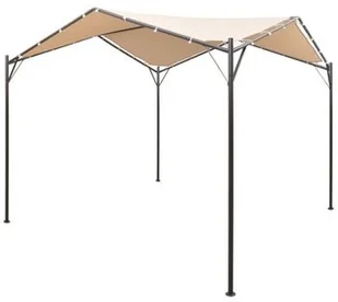 vidaXL Altana/namiot ogrodowy, 4x4 m, stal, beżowy - Pawilony ogrodowe - miniaturka - grafika 12