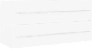 VidaXL Lumarko Szafka pod umywalkę, biała, 100 x 38,5 x 48 cm, pyta wiórowa 804719 VidaXL - Meble łazienkowe - miniaturka - grafika 2