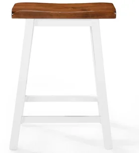 vidaXL Stołki barowe, 2 szt., lite drewno, 45x23x60 cm - Taborety i hokery - miniaturka - grafika 3