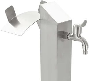 vidaXL Kran ogrodowy na słupku, stal nierdzewna, kwadratowy, 95 cm vidaXL - Inne akcesoria do nawadniania - miniaturka - grafika 6