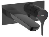 Baterie podtynkowe - Roca Insignia Black Bateria umywalkowa podtynkowa czarny połysk A5A353ACN0 - miniaturka - grafika 1