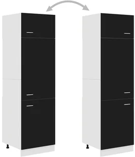 vidaXL Szafka kuchenna, czarna, 60x57x207 cm, płyta wiórowa 802539 - Szafki kuchenne - miniaturka - grafika 20