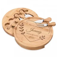 Deski do krojenia - Murrano Deska drewniana do sera zestaw akcesoria grawer dla mamy DSK-SER2-012 - miniaturka - grafika 1