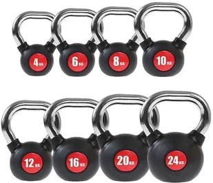 HMS Kettlebell guma z chromowaną rączką 6 kg 17031 KGC-6 - Kettlebell - miniaturka - grafika 3