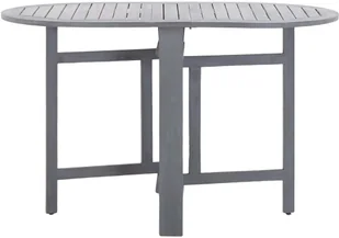 vidaXL Stół ogrodowy, szary, 120x70x74 cm, lite drewno akacjowe - Stoły ogrodowe - miniaturka - grafika 3