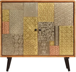 vidaXL vidaXL Szafka z litego drewna akacjowego, 80x30x75 cm - Szafki do salonu - miniaturka - grafika 10