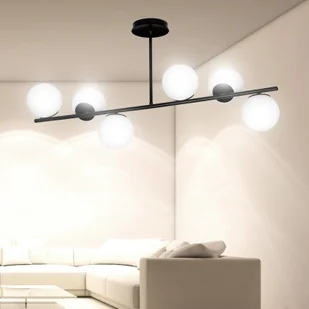 EULUNA Lampa sufitowa Kabo, 1 ramię, czarna, 6-punktowa - Lampy sufitowe - miniaturka - grafika 3