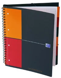Oxford 100102777 International Organiserbook notes-organizer, format A4+, w kratkę 5 mm, z 4 dziurkami i mikroperforacjami, 80 kartek, zamknięcie na gumkę 100102777 - Notesy i bloczki - miniaturka - grafika 2