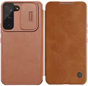 Etui i futerały do telefonów - Nillkin Etui QIN Pro do Samsung Galaxy S22+ (Brązowe) NILETQINPS22P.BROWN - miniaturka - grafika 1