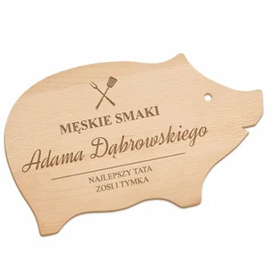 Murrano Deska do krojenia świnka z grawerem dla pary na drewnianą rocznicę śl DSK-SWK-031 - Deski do krojenia - miniaturka - grafika 10