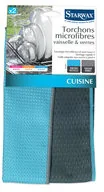 Starwax Ścierki do naczyń i szkła STARWAX, niebiesko-szare, 2 szt. - Ściereczki, gąbki, czyściki - miniaturka - grafika 2
