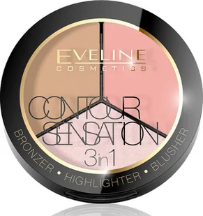 Eveline Contour Sensation Puder 3w1 nr 1 Pink Beige - Podkłady do twarzy - miniaturka - grafika 2