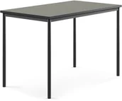 Meble do szkół i przedszkoli - AJ Produkty Stół SONITUS, 1400x800x900 mm, ciemno szare linoleum, antracyt - miniaturka - grafika 1