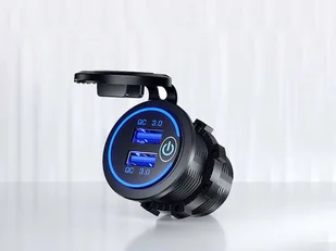 Alogy Ładowarka samochodowa zasilacz konektory Alogy 2x USB QC 3.0 LED 8857X5 - Ładowarki samochodowe - miniaturka - grafika 5