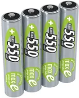 Ładowarki i akumulatory - Ansmann Akumulator AAA 550 mAh NiMH 1,2 V (4 sztuki) baterie micro AAA do ponownego ładowania, maks. niski poziom samorozładowania dla wieloletniego użytkowania ANSM550AAAB4 - miniaturka - grafika 1