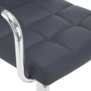 vidaXL Stołki barowe, 2 szt., szare, sztuczna skóra - Taborety i hokery - miniaturka - grafika 6