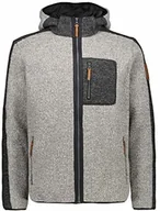 Kurtki i kamizelki sportowe męskie - CMP CMP Męska kurtka Giacca Con Cappuccio Fisso Wooltech szary szary (Grey M.) 54 30M3317 - miniaturka - grafika 1