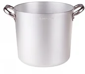 Garnki - Pentole Agnelli pentole agnelli aluminium profesjonalny 3 MM, na zupę Garnek z dwoma uchwytami, srebrny/czarny, 28 cm ALMA10328 - miniaturka - grafika 1