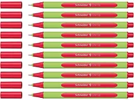 Cienkopisy - Schneider Line-Up Fineliner (trójkątny cienkopis, grubość kreski 0,4 mm, obudowa z biobazowanego tworzywa sztucznego) romantyczna czerwień, 10 sztuk 191002 - miniaturka - grafika 1
