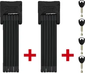 Zabezpieczenia do roweru - Abus Bordo TwinSet 6000K/90 SH Folding Lock, czarny 90cm 2022 Zabezpieczenia rowerowe 62095 - miniaturka - grafika 1