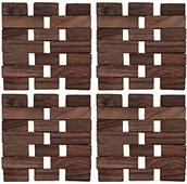 Pozostałe akcesoria barmańskie - Creative Tops Creative TOPS podkładka drewniane, lamelliert, 4 sztuki 5115975 - miniaturka - grafika 1