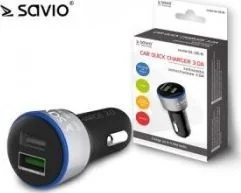 SAVIO SA-06/B Ładowarka samochodowa ze wsparciem Quick Charge 3.0 2xUSB czarny - Ładowarki samochodowe - miniaturka - grafika 7