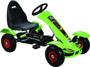 Duży Gokart Pompowane Koła Czerwony - Jeździki dla dzieci - miniaturka - grafika 9