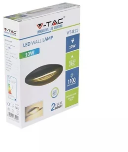 v-tac Kinkiet Ścienny V-TAC 10W LED Czarny VT-811 3000K 1100lm - Lampy ścienne - miniaturka - grafika 11