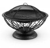 Paleniska ogrodowe - Blumfeldt Blumfeldt Tulip Misa paleniskowa 75cm Grill Osłona przed iskrami Stal oksydowana GDI3-Tulip - miniaturka - grafika 1