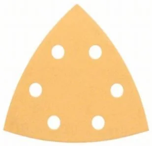 Bosch Papier ścierny delta z rzepem perforowane wielkość ziarna 60 Rozstaw narożników 93 mm Best for Wood 2608607879 50 szt - Materiały ścierne - miniaturka - grafika 2