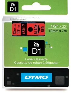 Dymo Etykieta D1 12mmx7m (czarna/czerwona) (S0720570) - Etykiety do drukarek - miniaturka - grafika 5