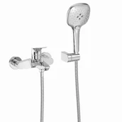 Baterie wannowe i prysznicowe - Tres Canigo bateria wannowa z zestawem natryskowym jednopunktowym chrom 217.170.01 | - miniaturka - grafika 1