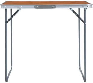 VidaXL Składany stolik turystyczny z metalową ramą, 80x60 cm 48170 VidaXL - Meble turystyczne - miniaturka - grafika 2