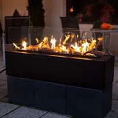 Kominki gazowe - Kratki OGRZEWACZ GAZOWY PATIO Horizontal STALOWY - AUTOMATYCZNY Zestaw - miniaturka - grafika 1